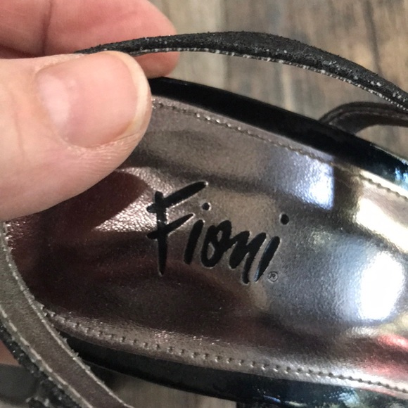 Fioni Black Glitter Heels - Picture 10 of 15